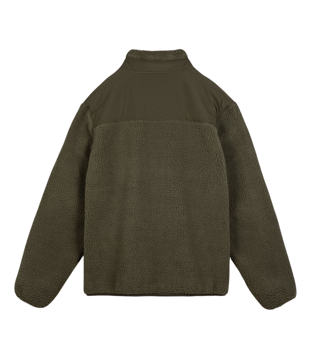 Moos-Tarnung | Sherpa Jacke grün