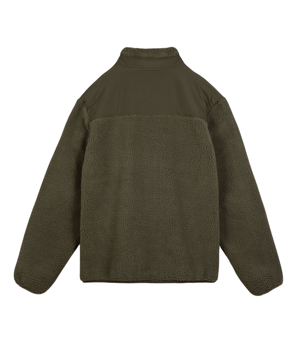 Moos-Tarnung | Sherpa Jacke grün