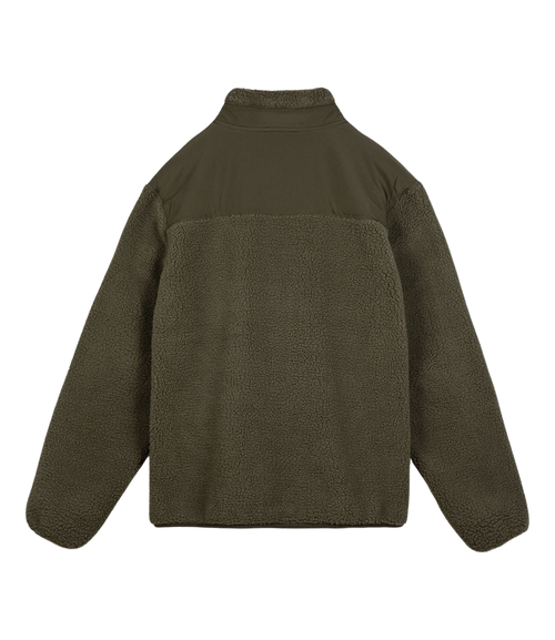 Moos-Tarnung | Sherpa Jacke grün