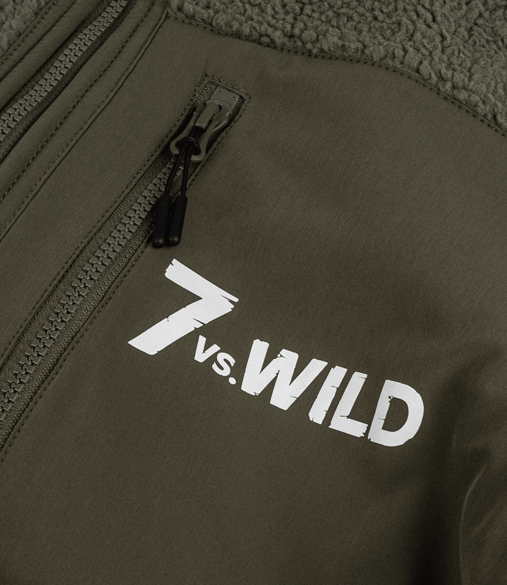 Moos-Tarnung | Sherpa Jacke grün