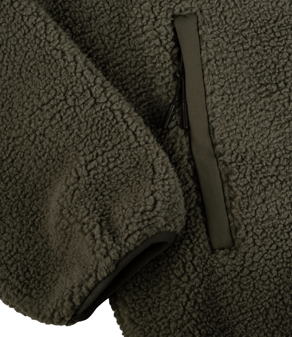 Moos-Tarnung | Sherpa Jacke grün