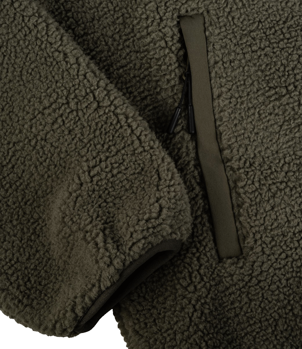 Moos-Tarnung | Sherpa Jacke grün